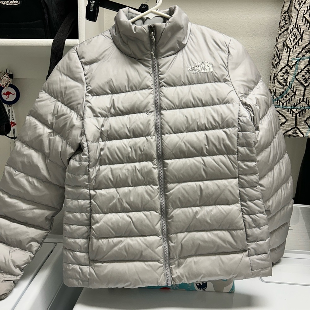 Silver/Gray North Face Jacket